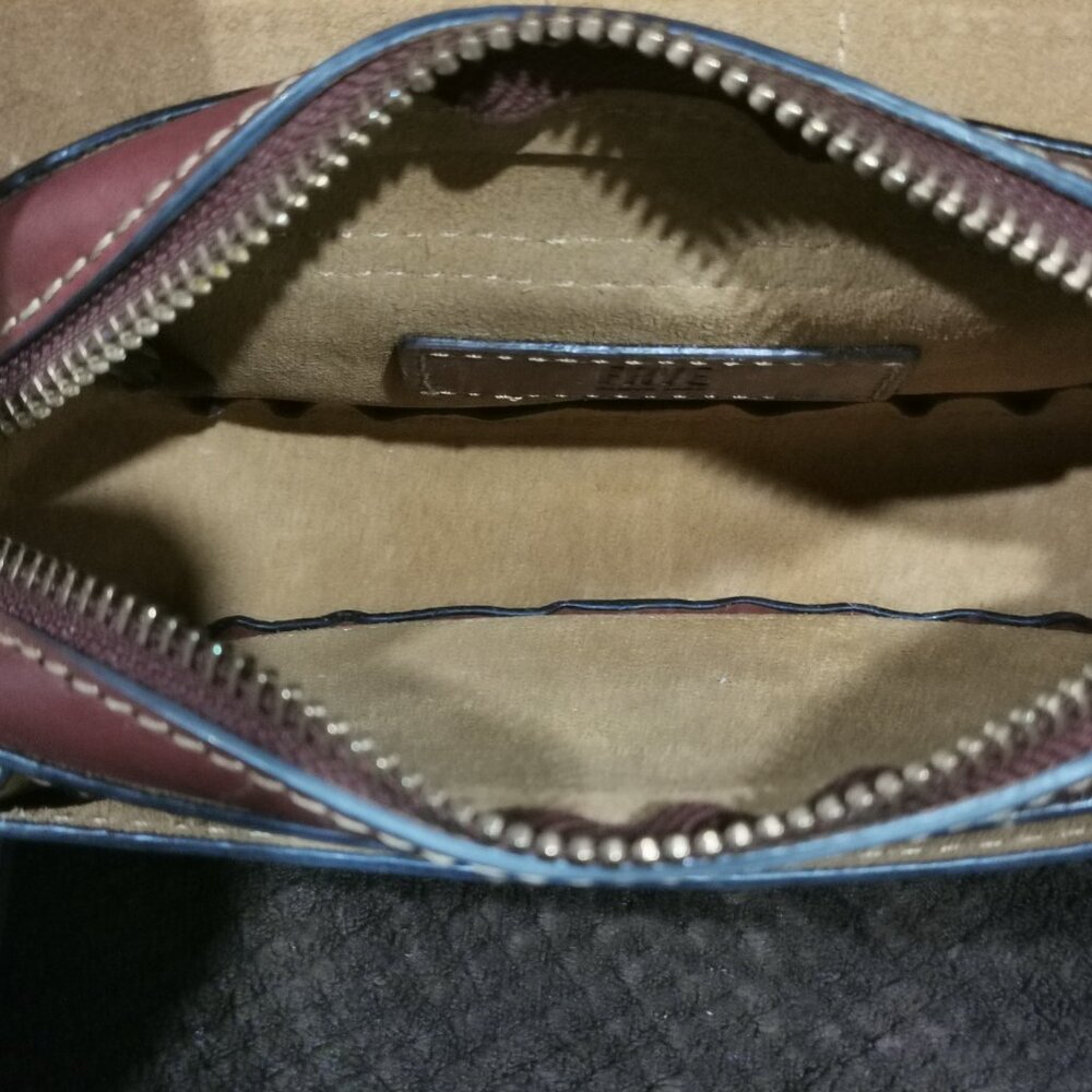 Burgundy/Antique Brass Crossbody EUC # 232 - Picture 8 of 15
